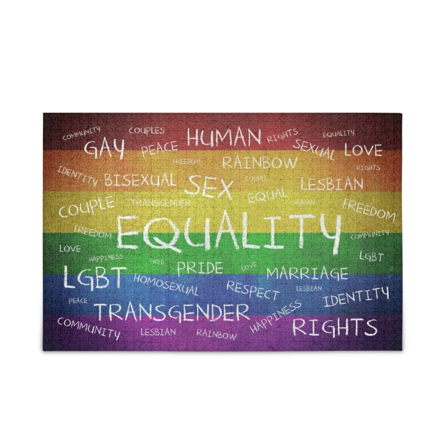 Vdsrup Equality LGBT Rainbow Jigsaw Puzzle
