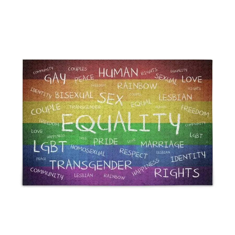 Vdsrup Equality LGBT Rainbow Jigsaw Puzzle