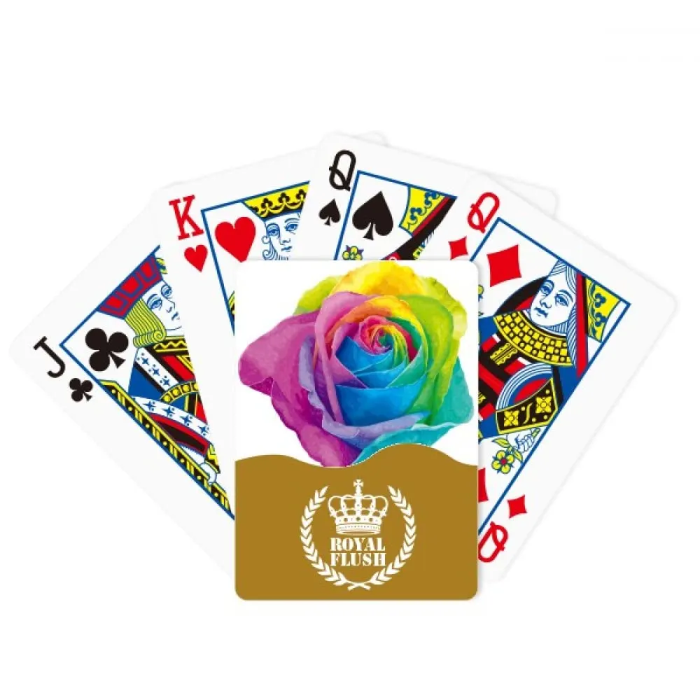 Rainbow Flower Playing Card Game