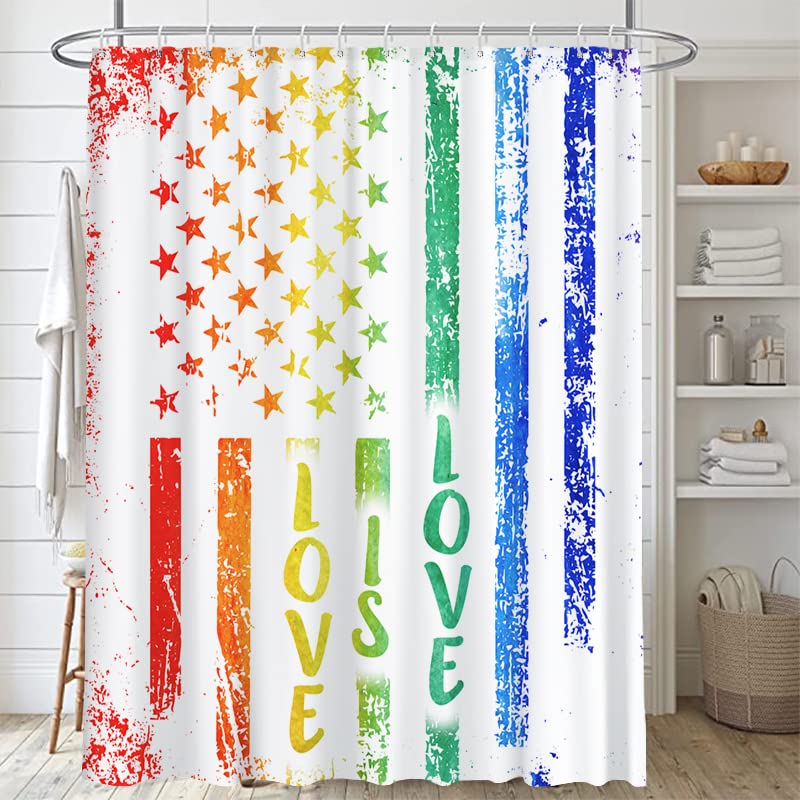 Lofaris Love is Love LGBT Shower Curtain