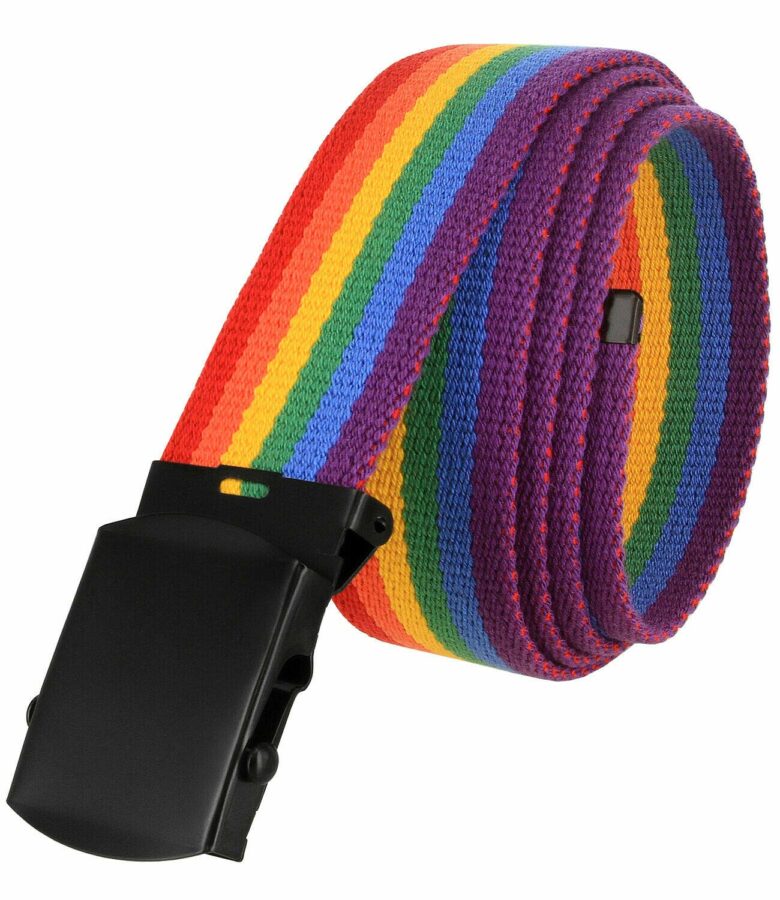 Belts.com Rainbow Military Canvas Belt