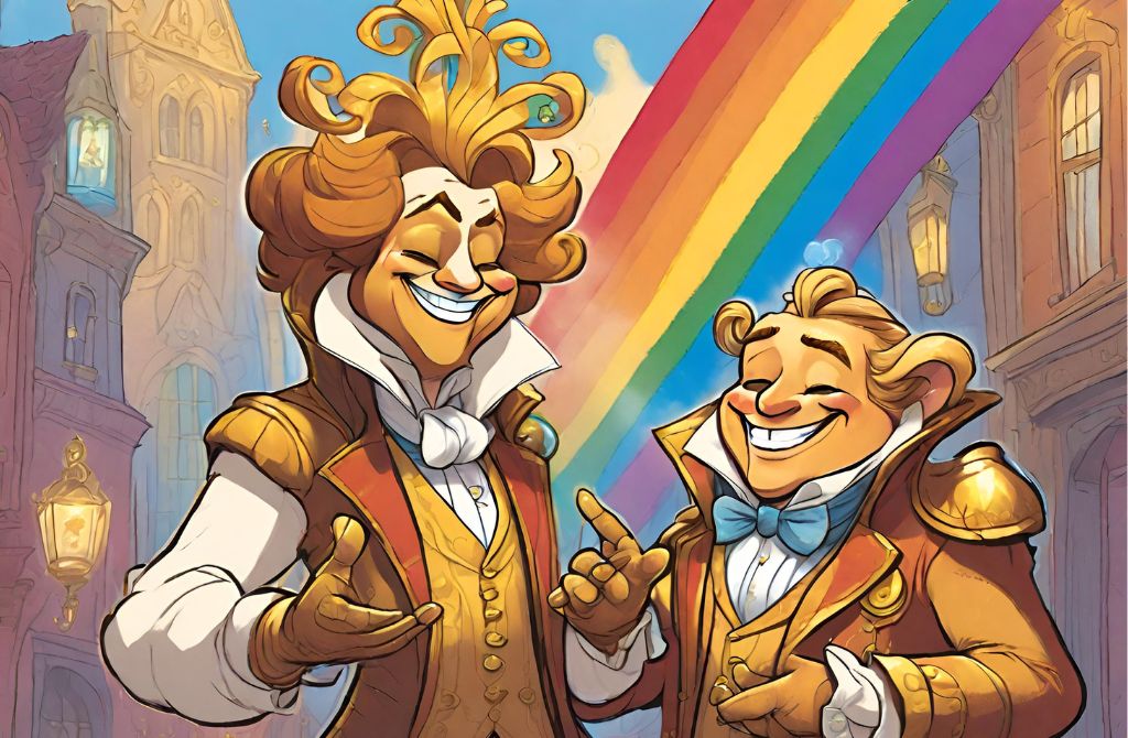 #1) Cogsworth and Lumière from Beauty and the Beast - Gay Disney Characters